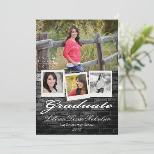 12x18 Black Brick Gebäude Wall Senior Ankündigung (Stehend Vorderseite)