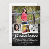 12x18 Black Brick Gebäude Wall Senior Ankündigung (Vorne/Hinten)