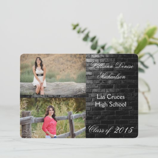 12x18 Black Brick Gebäude Wall Senior Ankündigung (Stehend Vorderseite)