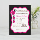 12x18 Black Lady Bug Babydusche Einladung (Stehend Vorderseite)