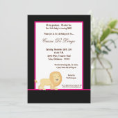 12x18 Black Lion Birthday Party Einladung (Stehend Vorderseite)
