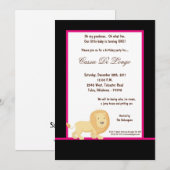 12x18 Black Lion Birthday Party Einladung (Vorne/Hinten)