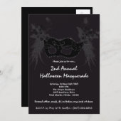 12x18 Black Masquerade Halloween Kostümeinladung Einladung (Vorne/Hinten)