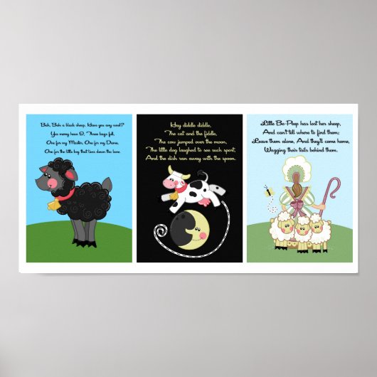 12x18 Black Sheddle Bo Peep Kids Zimmer Wand an Wa Poster (Vorne)