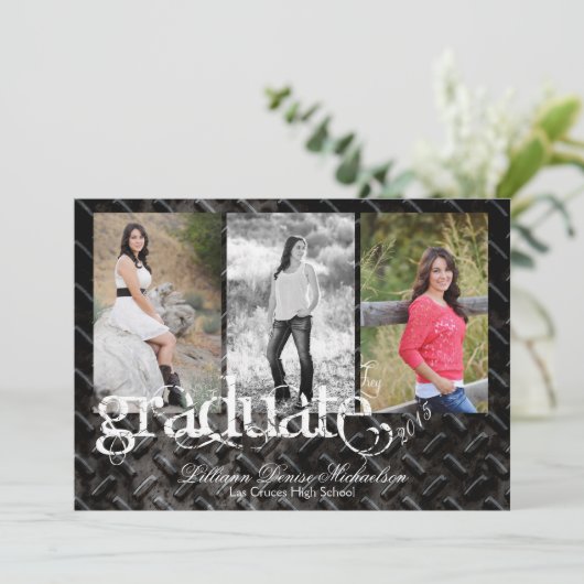 12x18 Black Steel Metal Aluminium Senior Ankündigu Ankündigung (Stehend Vorderseite)