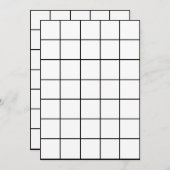 12x18 Blank Paper Gridmap Einladung (Vorne/Hinten)