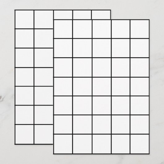 12x18 Blank Paper Gridmap Einladung (Vorne/Hinten)