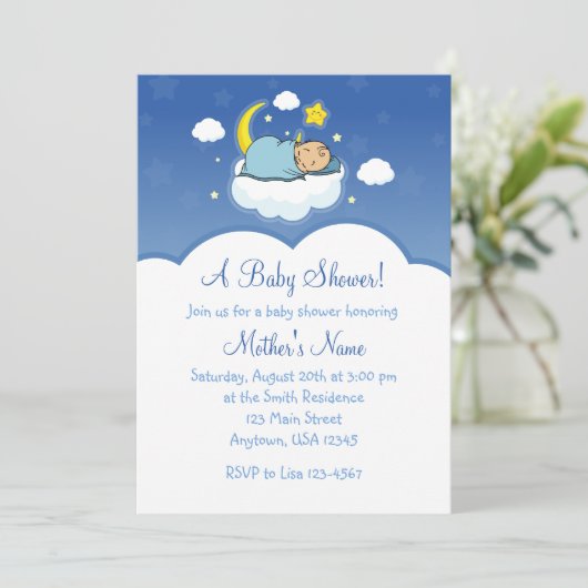 12x18 blaue einladung (Stehend Vorderseite)