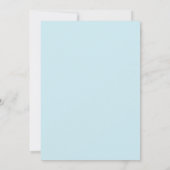 12x18 blaue Elefant-Geburtstags-Einladung Einladung (Rückseite)