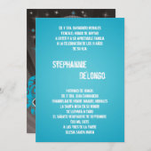 12x18 Blue DJ Spin Turntable Quinceanera Einladung (Vorne/Hinten)