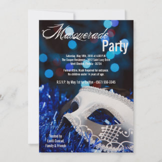 12x18 Blue Masquerade Sweet 16 Geburtstag Einladun Einladung