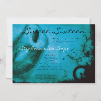 12x18 Blue Masquerade Sweet 16 Geburtstag Einladun Einladung