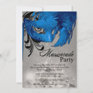 12x18 Blue Masquerade Sweet 16 Geburtstag Einladun Einladung