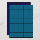 12x18 Blue Paper Gridmap Einladung (Vorne/Hinten)