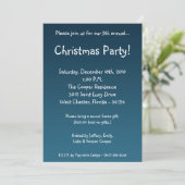 12x18 Blue XMAS Tree Weihnachtsfeier Party Einladu Einladung (Stehend Vorderseite)