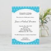 12x18 Boy Blue Punkt Poke Birthday Einladung (Stehend Vorderseite)