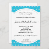 12x18 Boy Blue Punkt Poke Birthday Einladung (Vorne/Hinten)