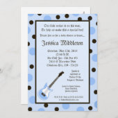 12x18 Boy Blue Rocker Gitarre Babydusche Einladung (Vorne/Hinten)