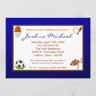 12x18 Boy Sports Football Geburtstagsparty Einladu Einladung