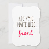 12x18" Bracket Shaped Invitation Printing Einladung (Vorderseite)