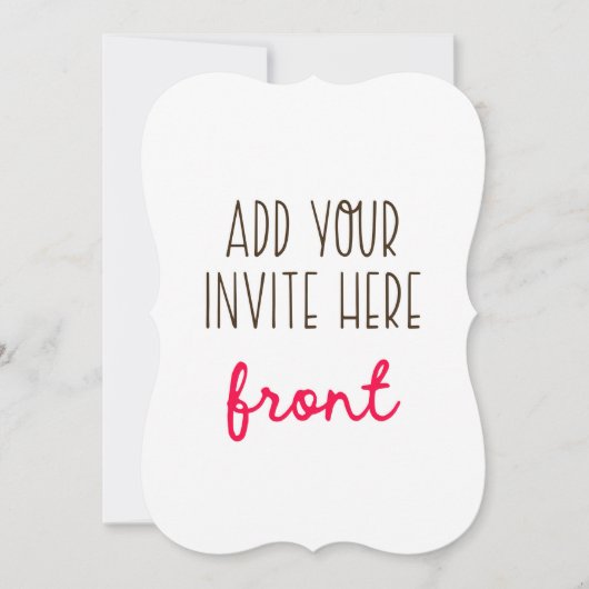 12x18" Bracket Shaped Invitation Printing Einladung (Vorderseite)