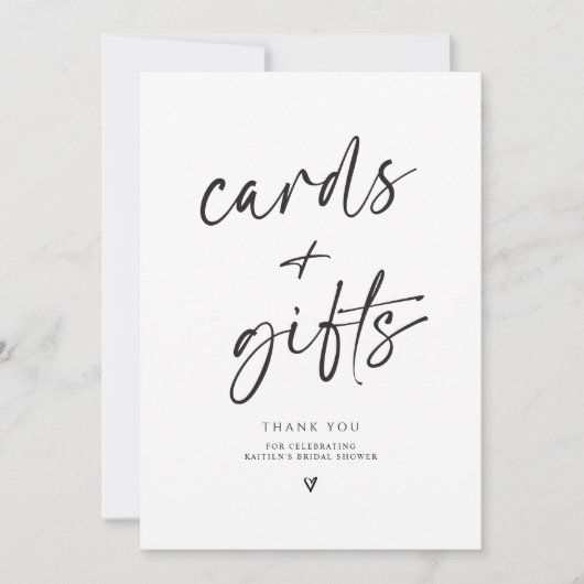 12x18 Brautparty Cards Geschenke Signatur Moderne (Vorderseite)