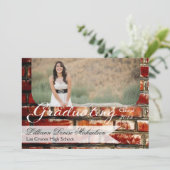 12x18 Brick Wall Grunge Gebäude Senior Ankündigung (Stehend Vorderseite)