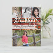 12x18 Brick Wall Grunge Gebäude Senior Ankündigung (Stehend Vorderseite)