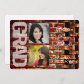 12x18 Brick Wall Grunge Gebäude Senior Ankündigung (Vorne/Hinten)