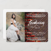 12x18 Brick Wall Grunge Gebäude Senior Ankündigung (Vorne/Hinten)