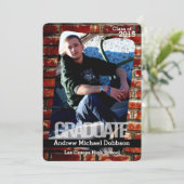 12x18 Brick Wall Grunge Gebäude Senior Ankündigung (Stehend Vorderseite)