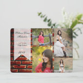 12x18 Brick Wall Grunge Gebäude Senior Ankündigung (Stehend Vorderseite)