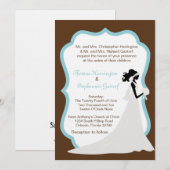 12x18 Brown Bride Wedding Einladung (Vorne/Hinten)