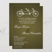 12x18 Brown Double Bike Wedding Einladung (Vorne/Hinten)