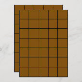 12x18 Brown Paper Gridmap Einladung (Vorne/Hinten)