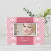12x18 Brown Pink Polka Dot Foto Senior Ankündigung (Stehend Vorderseite)
