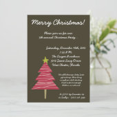 12x18 Brown Red XMAS Tree Weihnachtszeit Party Ein Einladung (Stehend Vorderseite)