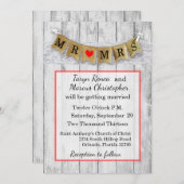 12x18 Burlap Mr. und Mrs Banner Wedding Einladung (Vorne/Hinten)