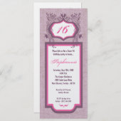 12x18 Butterfly Blumensüß 16 Geburtstag Einladung (Vorne/Hinten)