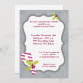 12x18 Candy Cane und Holly Christmas Einladung (Vorne/Hinten)
