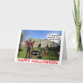 12x18 CARD glücklicher halloween. Ziegenböse Dankeskarte (Vorderseite)