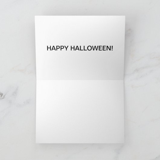 12x18 card Happy Halloween. Teufelsziege Dankeskarte (Innenseite)