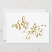 12x18 Cards & Gifts Sign-Brush Script (Gold) (Vorderseite)