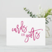 12x18 Cards & Gifts Sign-Brush Script (Magenta) (Stehend Vorderseite)