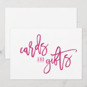 12x18 Cards & Gifts Sign-Brush Script (Magenta) (Vorne/Hinten)