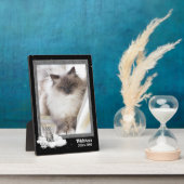 12x18 Cat Pet Memorial Silver Tabby Foto Fotoplatte (Seite)