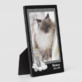 12x18 Cat Pet Memorial Silver Tabby Foto Fotoplatte (Seite)