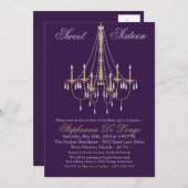 12x18 Chandelier Glitz Sweet 16 Geburtstag Einladu Einladung (Vorne/Hinten)