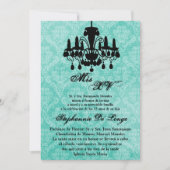 12x18 Chandelier Quinceanera Birthday Einladung (Vorderseite)