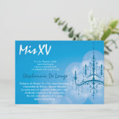 12x18 Chandelier Quinceanera Birthday Einladung (Stehend Vorderseite)